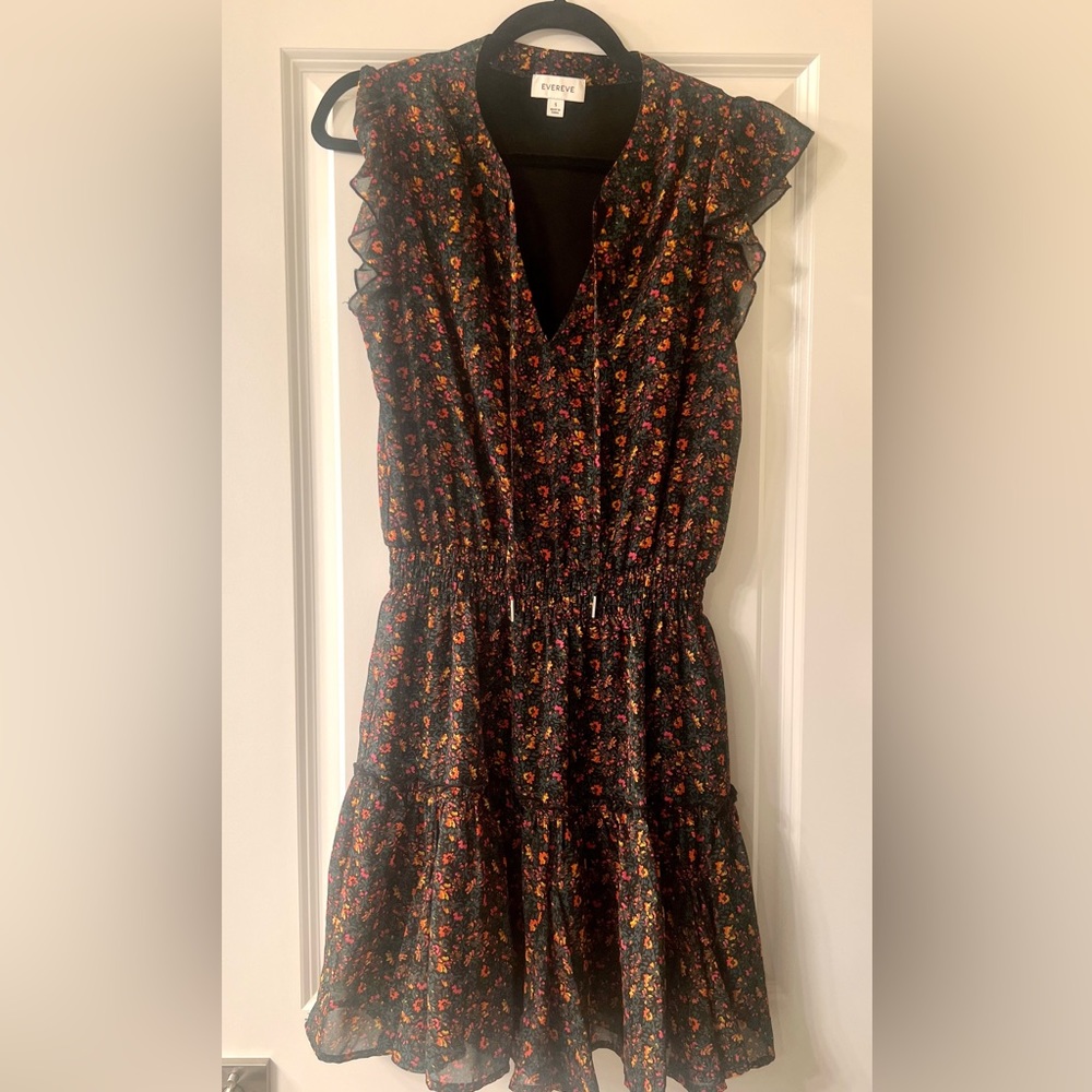 Flirty Black Floral Dress